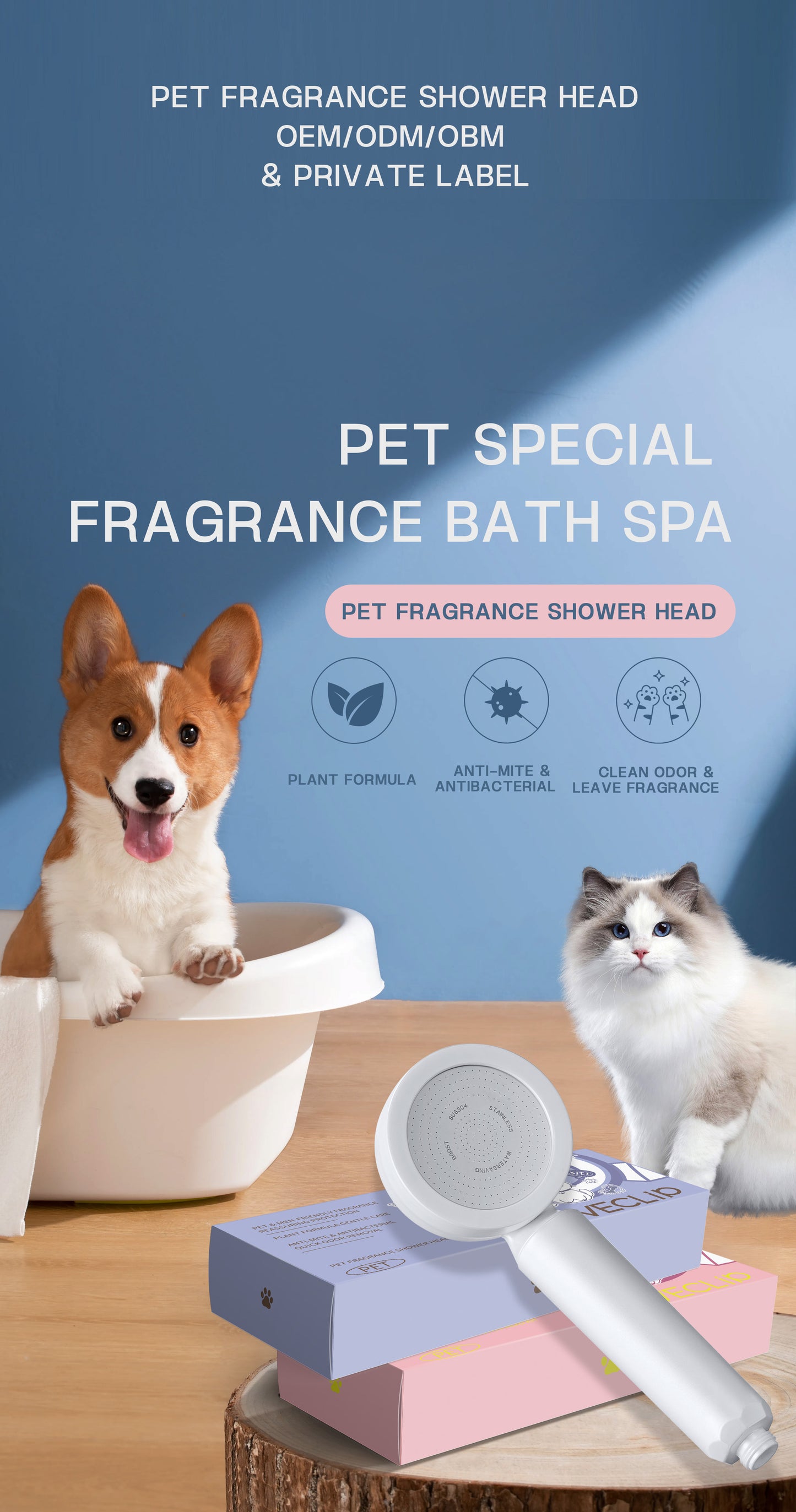 Loveclip Generation 2.0 Fragrance Showerhead For PETS OEM&amp;ODM ONLY! (MOQ 100pcs)